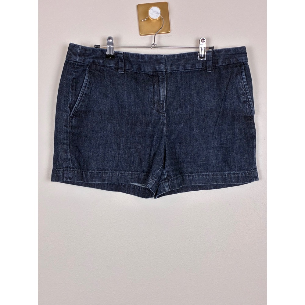 Ann Taylor LOFT Original Denim Shorts Dark Washโ Cotton Size 10 ID 70094 (J17)